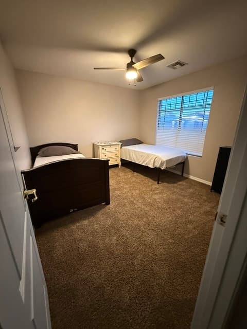 Another shared resident bedroom at Marin House with twin beds